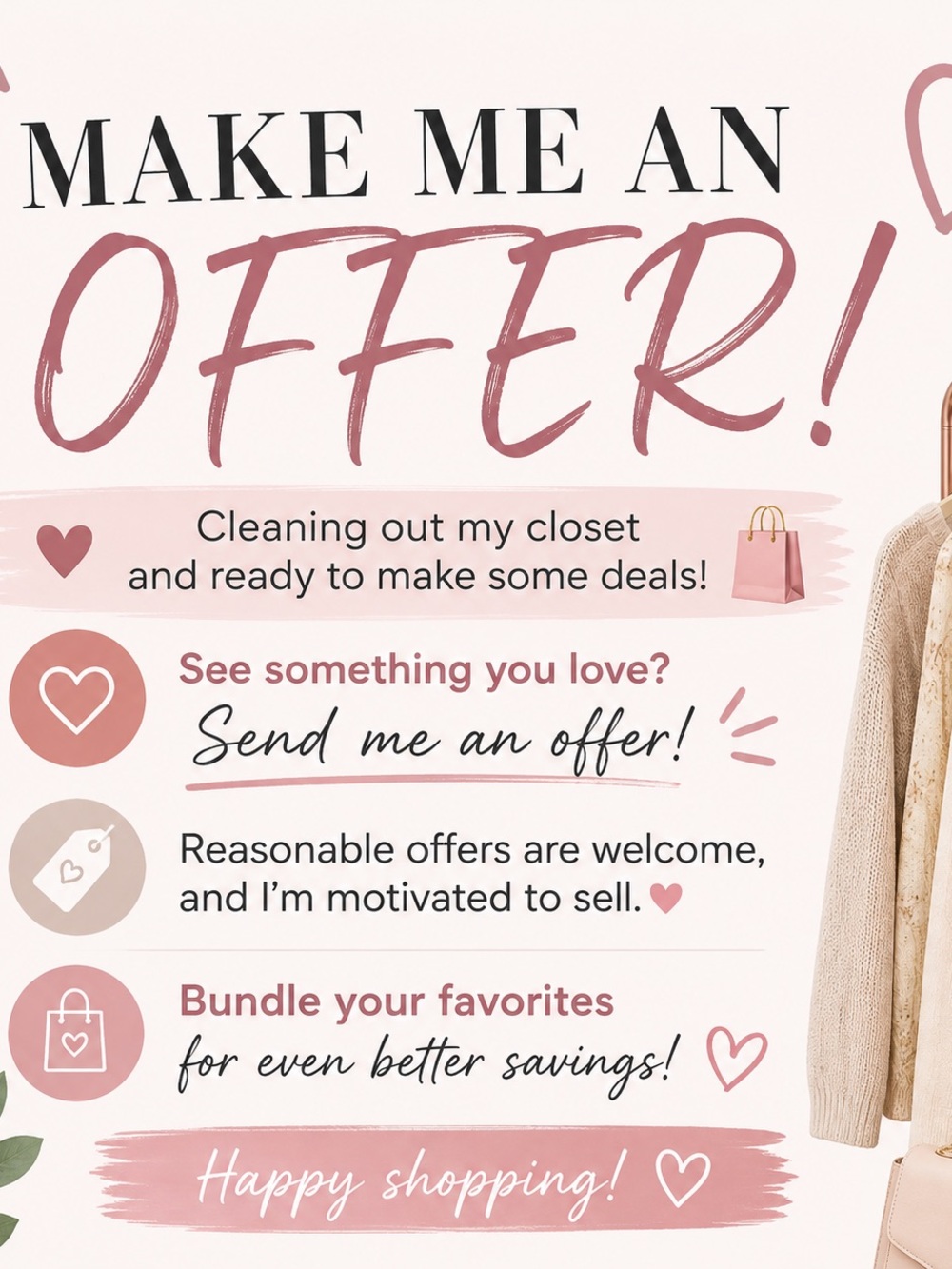Make Me An Offer-EVERYTHING MUST GO!